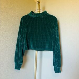 Altar'd State Green Ribbed Knit Top